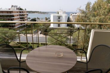 Comfortable hotel room in Glyfada with balcony